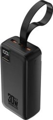 Wozinsky W8-W 30000 mAh z latarką 30W czarny. Czarne powerbanki . Za 109.90 zł.