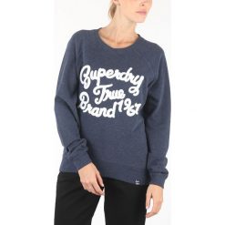 SuperDry Bluza Niebieski. Niebieskie bluzy damskie Superdry, l, bez wzorów, z bawełny, bez ramiączek, bez kaptura. Za 352.95 zł.