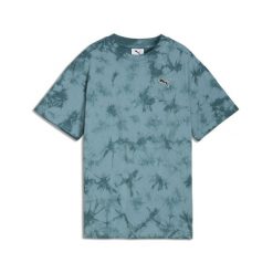 Młodzieżowa luźna koszulka Essentials z efektem tie-dye PUMA. Szara bluzki damskie Puma, m, bez wzorów, młodzieżowe, bez kołnierzyka, bez ramiączek. Za 109.00 zł.