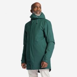 Ciepła parka żeglarska męska Tribord Sailing 500. Zielone parki męskie TRIBORD, m, bez wzorów, z materiału, sportowe, bez kołnierzyka, bez kaptura. Za 399.99 zł.