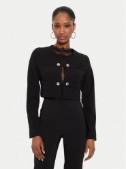 Rinascimento Marynarka CFC0119876003 Czarny Regular Fit. Czarne marynarki i żakiety damskie Rinascimento, bez wzorów, z syntetyku, bez kołnierzyka, bez ramiączek. Za 219.99 zł.