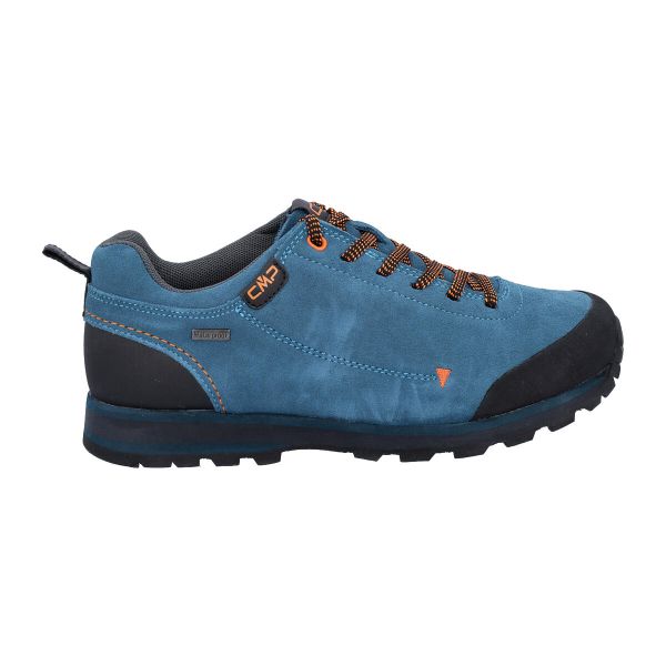 Niskie buty trekkingowe CMP Elettra WP. Niebieskie trekkingi męskie CMP, z gumy, bez zapięcia. Za 431.20 zł.