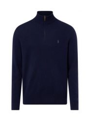 Polo Ralph Lauren sweter z wełny typu troyer Mężczyźni Wełna niebieski, XL. Niebieskie swetry męskie Polo Ralph Lauren, m, bez wzorów, z wełny, bez kołnierzyka, bez ramiączek. Za 1,199.95 zł.