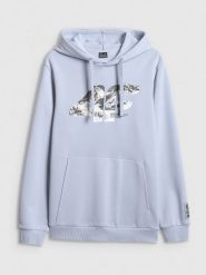 4F Bluza dresowa nierozpinana z kapturem męska - niebieska XL. Niebieskie bluzy męskie 4F, m, bez wzorów, z dresówki, klasyczne, bez ramiączek, z kapturem. Za 249.99 zł.