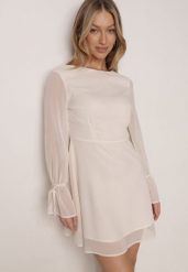 Beżowa Rozkloszowana Sukienka Vices z Bufiastymi Rękawami Eriane. Brązowe sukienki damskie Born2be, na co dzień, l, bez wzorów, eleganckie, bez kołnierzyka, bez ramiączek, mini, proste. Za 129.99 zł.