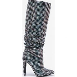 Steve Madden - Kozaki Crushing. Botki damskie Steve Madden, bez wzorów, z materiału, bez obcasa, na obcasie, bez zapięcia. W wyprzedaży za 629.90 zł.