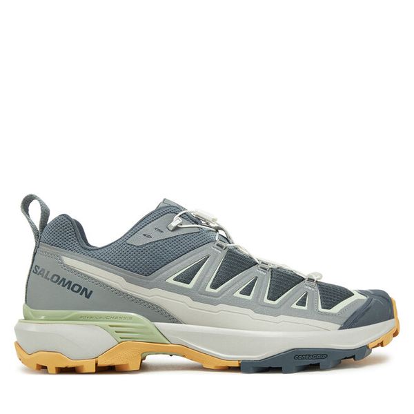 Trekkingi Salomon. Szare buty zimowe męskie Salomon, bez wzorów, bez obcasa, bez zapięcia. Za 444.99 zł.
