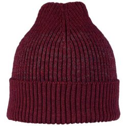 Czapka sportowa Running z odblaskiem z wełny merino active beanie. Brązowe czapki damskie Buff, bez wzorów, z wełny, sportowe. W wyprzedaży za 143.94 zł.