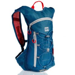 Plecak rowerowy Spokey FUJI z odblaskami i miejscem na bukłak. Niebieskie plecaki męskie Spokey, bez wzorów, sportowe. W wyprzedaży za 59.99 zł.