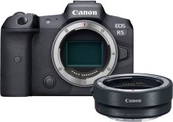 Aparat Canon EOS R5 + adapter EF-EOS R. Aparaty bezlusterkowce Canon. Za 14,734.00 zł.