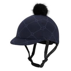 Czapka na kask jeździecki QHP Liora. Niebieskie czapki damskie QHP, bez wzorów, z elastanu. Za 133.00 zł.
