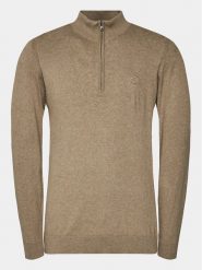 INDICODE Sweter Liliamos 35-698 Beżowy Regular Fit. Brązowe swetry męskie INDICODE, m, bez wzorów, z bawełny, bez kołnierzyka, bez ramiączek. Za 69.99 zł.