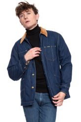 KURTKA JEANSOWA LEE x TIMBERLAND BOX JACKET RINSE L87JGT36 112122924. Kurtki męskie Lee, l, bez wzorów, z jeansu, bez kaptura. W wyprzedaży za 129.99 zł.