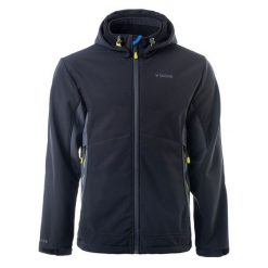 Kurtka męska Softshell Brugi 4NAY - czarna, Rozmiar XL. Czarne kurtki męskie Brugi, na jesień, m, bez wzorów, z materiału, bez kaptura. W wyprzedaży za 149.99 zł.