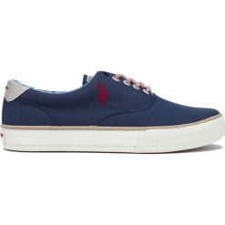 U.S. Polo Assn Theodor Tenisówki Niebieski. Niebieskie trampki męskie U.S. Polo Assn., bez wzorów, z materiału, bez zapięcia. Za 343.95 zł.