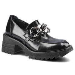Czarne Półbuty Chebello Damskie Eleganckie Obuwie. Czarne półbuty damskie CheBello, bez wzorów, ze skóry, eleganckie, bez obcasa, na obcasie, bez zapięcia. Za 299.00 zł.