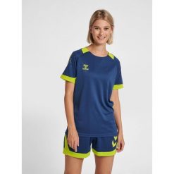 Damski jersey Hummel hmlLEAD. Niebieskie koszulki sportowe damskie Hummel, s, bez wzorów, z jersey, bez ramiączek, do piłki ręcznej. W wyprzedaży za 130.00 zł.