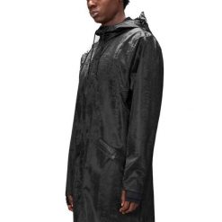 Kurtka RAINS LONG JACKET W3 Czarny. Czarne kurtki męskie Rains, bez wzorów, z syntetyku, bez kaptura. Za 446.59 zł.
