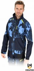 Reis Męska kurtka robocza stójka ochrona ciala przed wiatrem dwuwarstwowy SOFTSHELL pasy odblaskowe budowa montaż kierowca logistyka outdoor trekking. Brązowe kurtki męskie Reis, m, bez wzorów, z softshellu, bez kaptura. Za 131.91 zł.