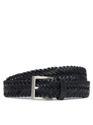 Tommy Hilfiger Pasek Th Soho Braid 3.0 AM0AM14776 Czarny. Czarne paski męskie Tommy Hilfiger, ze skóry. Za 269.99 zł.