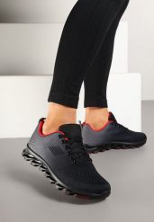 Czarno-Szare Buty Sportowe Sneakersy Ozdobione Cieniowaniem Hanetdane. Czarne obuwie sportowe damskie Born2be, bez wzorów, z jeansu, bez zapięcia. Za 74.99 zł.