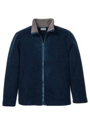 Bluza rozpinana z polaru. Niebieskie bluzy męskie bonprix, m, bez wzorów, z polaru, bez ramiączek, bez kaptura. Za 109.99 zł.