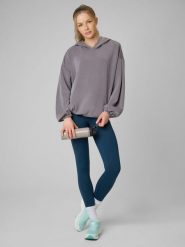 4F Legginsy treningowe szybkoschnące damskie - turkusowe M. Niebieskie legginsy damskie 4F, bez wzorów. Za 179.99 zł.