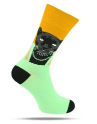 Skarpetki Bawełniane - Tematyczne - Czarna Pantera. Czarne skarpety męskie His Story, bez wzorów, z bawełny. Za 29.99 zł.