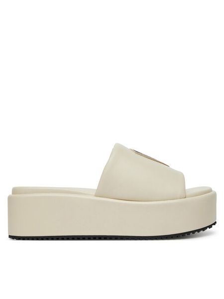 Blauer Klapki S5OPAL03/PUL Écru. Klapki damskie Blauer, bez wzorów, ze skóry, bez obcasa, bez zapięcia. Za 229.99 zł.