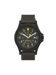 Timex Zegarek Acadia TW4B30000 Khaki. Brązowe, analogowe zegarki męskie Timex, bez wzorów. Za 269.99 zł.