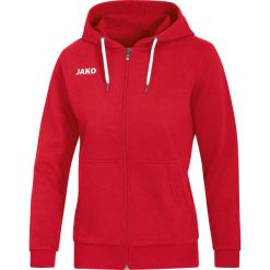Kurtka Jako femme à capuche Base. Czerwone kurtki sportowe damskie Jako, bez wzorów, z bawełny, bez ramiączek, z kapturem, na fitness i siłownię. Za 211.66 zł.