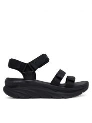 Skechers Sandały D'Lux Walker-Going-Out Vibes 119828/BBK Czarny. Czarne sandały damskie Skechers, bez wzorów, z materiału, bez obcasa, na płaskiej podeszwie, bez zapięcia. Za 199.99 zł.