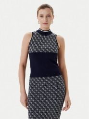 Guess Sweter W3YR26 Z37K0 Granatowy Regular Fit. Niebieskie swetry nierozpinane damskie Guess, s, z aplikacjami, z syntetyku, bez kołnierzyka, bez ramiączek. Za 209.99 zł.