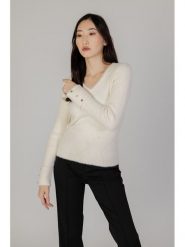 Morgan Sweter 212-MOOVE Écru Regular Fit. Swetry nierozpinane damskie Morgan, xl, bez wzorów, z syntetyku, bez kołnierzyka, bez ramiączek. Za 152.85 zł.