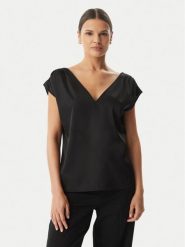 Rinascimento Bluzka CFC0020252002 Czarny Regular Fit. Czarne bluzki damskie Rinascimento, xl, bez wzorów, z syntetyku, bez kołnierzyka, bez ramiączek. Za 409.99 zł.