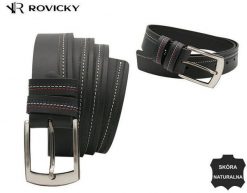 Pasek męski Rovicky R-PI-03 czarny. Czarne paski męskie ROVICKY, ze skóry, klasyczne. Za 40.00 zł.