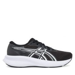 Buty do biegania Asics. Czarne obuwie sportowe damskie Asics, bez wzorów, bez zapięcia, do biegania. Za 219.99 zł.