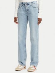 Tommy Jeans Jeansy Sophie DW0DW23582 Niebieski jasny Straight Fit. Niebieskie jeansy damskie Tommy Jeans, bez wzorów, z bawełny. Za 329.99 zł.