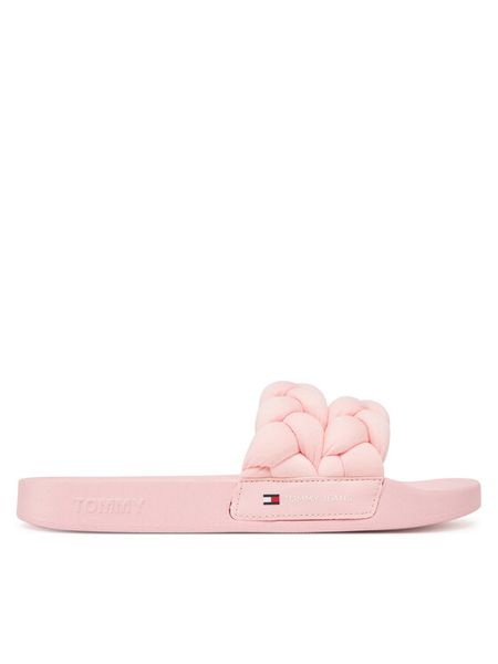 Tommy Jeans Klapki Tjw Braided Slide EN0EN02764 Różowy. Czerwone klapki damskie Tommy Jeans, bez wzorów, z jeansu, bez obcasa, bez zapięcia. Za 169.99 zł.