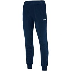 Spodnie dresowe Jako polyester Classico. Niebieskie spodnie dresowe damskie Jako, bez wzorów, z dresówki, sportowe, na fitness i siłownię. Za 190.00 zł.