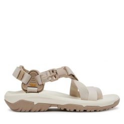 Sandały Teva. Brązowe sandały damskie Teva, bez wzorów, bez obcasa, bez zapięcia. Za 279.99 zł.