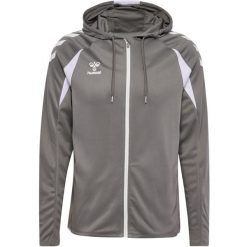 Bluza dresowa z kapturem Hummel Core 2.0. Białe bluzy męskie Hummel, bez wzorów, z dresówki, sportowe, bez ramiączek, z kapturem. Za 295.50 zł.