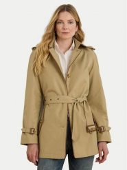 LAUREN RALPH LAUREN Trencz 297979525001 Beżowy Regular Fit. Brązowe płaszcze damskie Lauren Ralph Lauren, l, bez wzorów, z bawełny, bez kołnierzyka, bez kaptura. Za 789.99 zł.