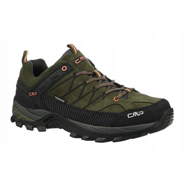 Buty trekkingowe dla mężczyzn CMP Rigel low. Zielone buty zimowe męskie CMP, z zamszu, bez zapięcia. Za 329.99 zł.