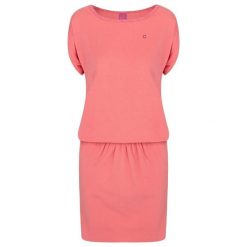 Damska sukienka pętelkowa Abvika w kolorze różowym. Brązowe sukienki damskie ZSPORT, bez wzorów, sportowe, bez kołnierzyka, bez ramiączek, mini, sportowe. Za 159.99 zł.