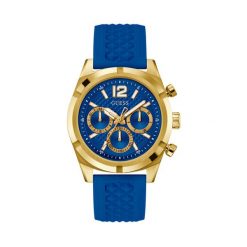 Zegarek Guess. Niebieskie zegarki męskie Guess, z aplikacjami. Za 549.99 zł.