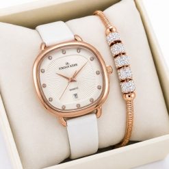 Zegarek Jordan Kerr Zestaw damski zegarek Jordan Kerr P9007 perłowy + bransoletka. Białe zegarki damskie Jordan Kerr. Za 259.00 zł.