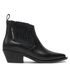Botki KARL LAGERFELD. Czarne botki damskie KARL LAGERFELD, bez wzorów, bez obcasa, na płaskiej podeszwie, bez zapięcia. Za 1,099.00 zł.