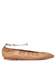 TWINSET Baleriny 251TCP150 Brązowy. Brązowe balerinki damskie Twinset, bez wzorów, ze skóry, bez obcasa, bez zapięcia. W wyprzedaży za 489.99 zł.