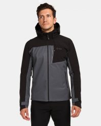 Męska kurtka softshell Kilpi RAVIO-M. Szare kurtki męskie Kilpi, na jesień, m, bez wzorów, z materiału, bez kaptura, trekkingowe. Za 218.00 zł.